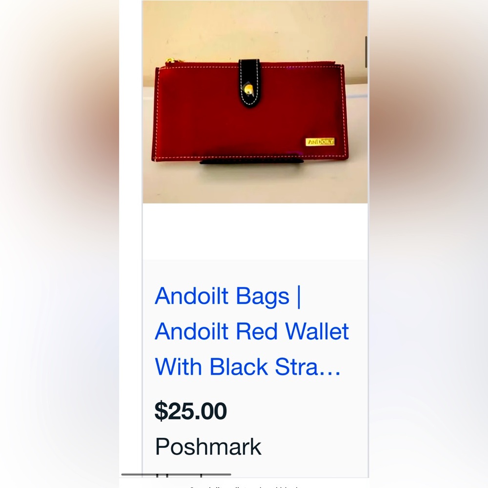 AnDoilt Red Wallet with Black Accent - Picture 2 of 7